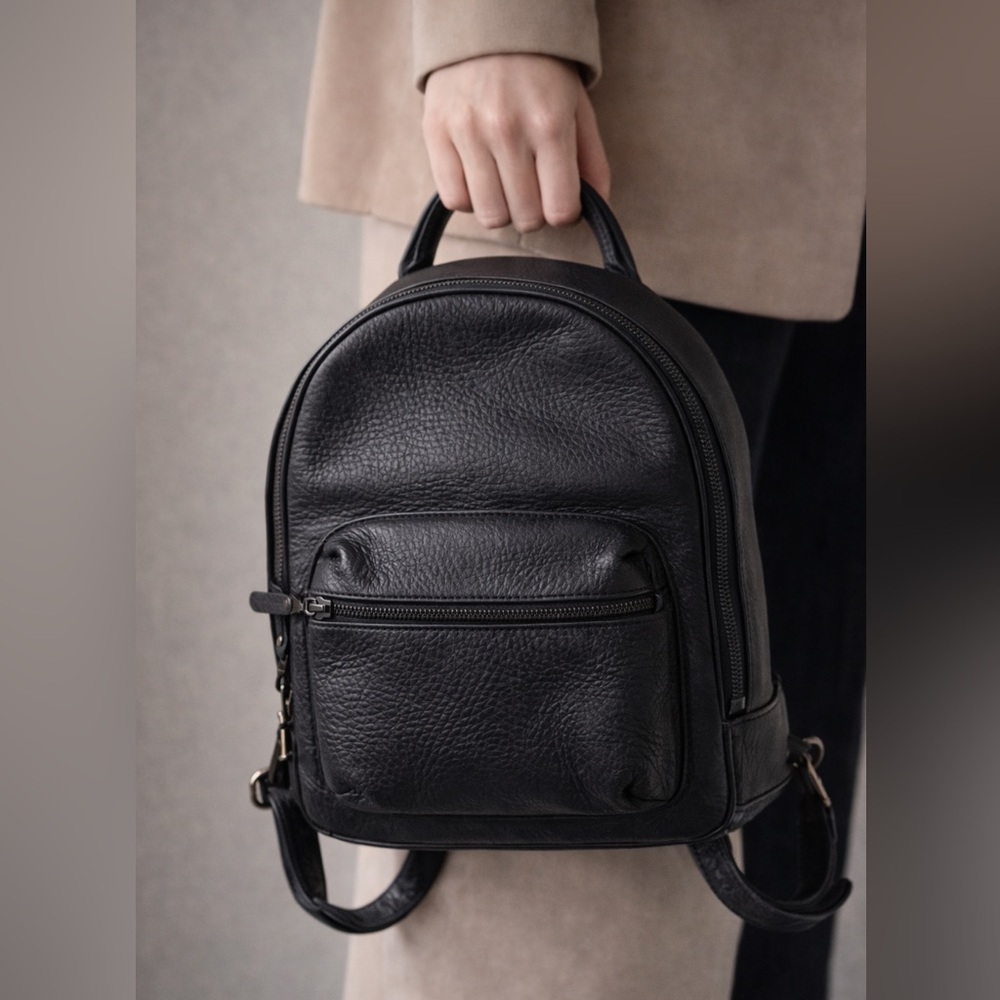 ✨NWT 🆕 ‘Will’ Leather Goods Journey Leather Backpack | All Black | W/ Dust Bag